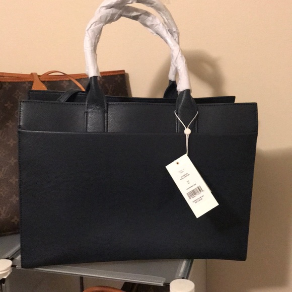 Brand new with tag Navy Tory Burch Kira large tote - Picture 3 of 8